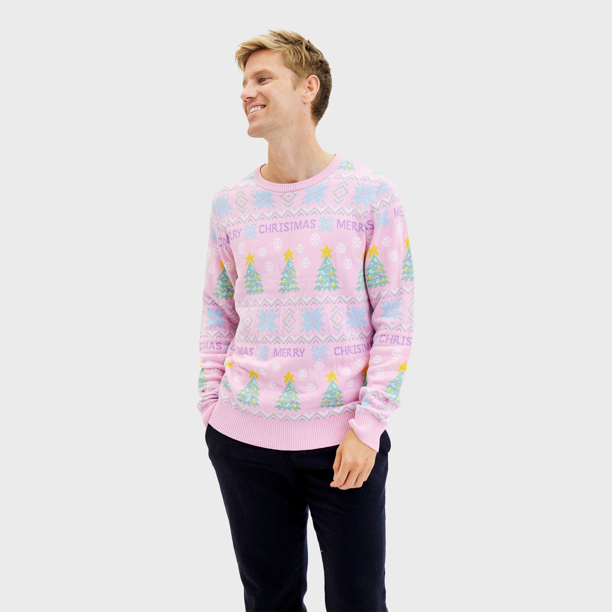 The Pink Christmas Sweater β Men